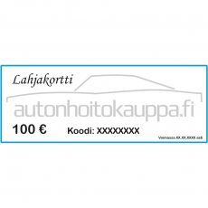 Autonhoitokauppa-lahjakortti, 100 euroa