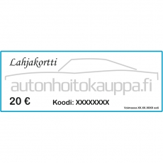 Autonhoitokauppa-lahjakortti, 20 euroa