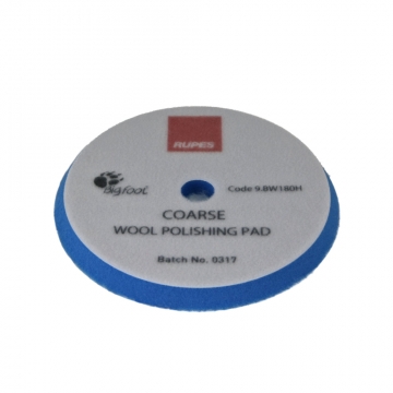 Rupes Blue Coarse Wool Pad, 180 mm tausta